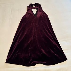 Cute velvet dress, eggplant color, size S, Lulus